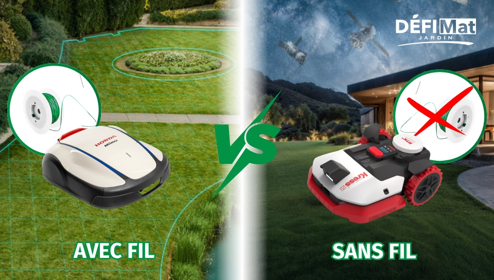 Robot de tonte avec fil ou sans fil ? Défi-Mat Jardin