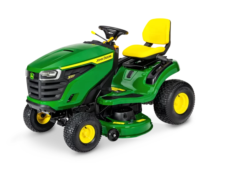 Tondeuse autoportée X127 John Deere Défi-Mat Jardin