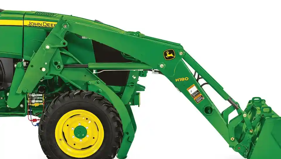 Système QUIK-PARK John Deere pour chargeur - chez Défi-Mat Jardin