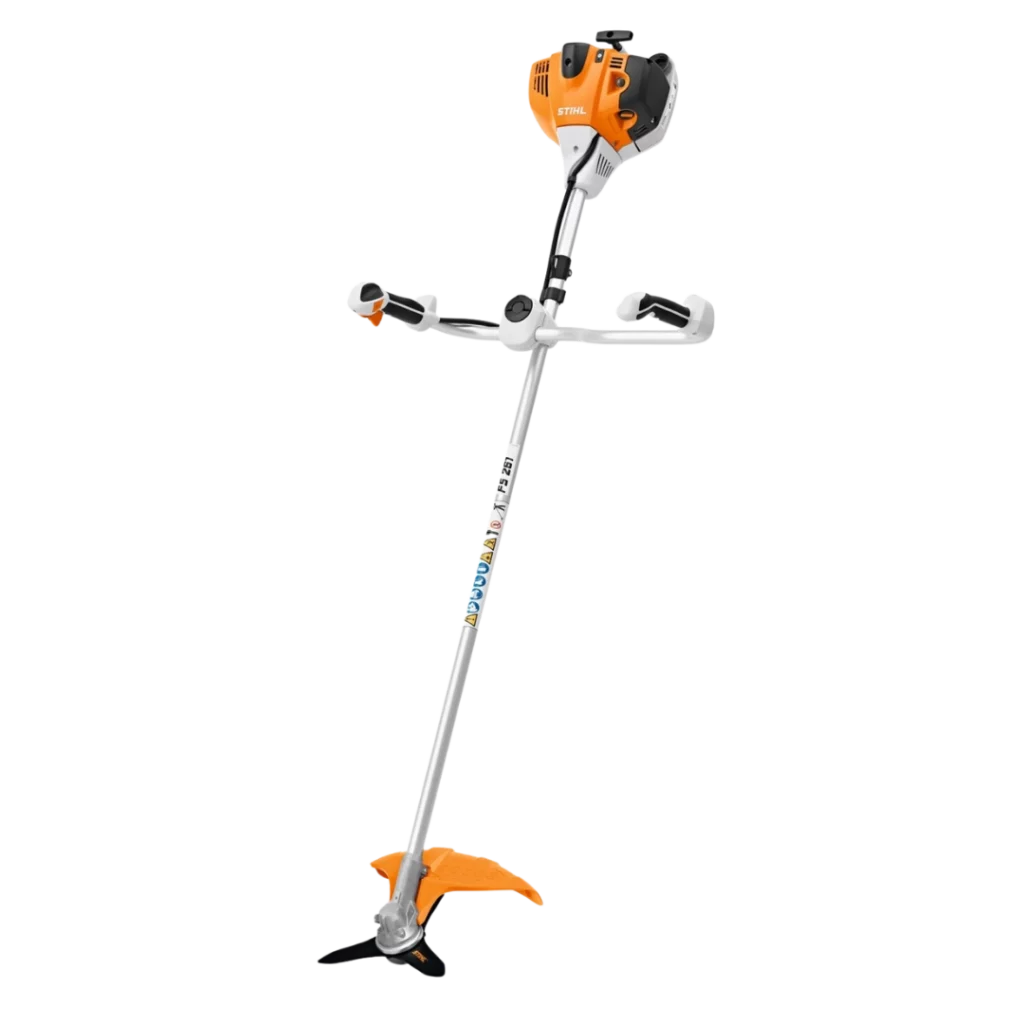 Débroussailleuse thermique STIHL FS 261 pour les travaux d'entretien des espaces verts, disponible chez Défi-Mat Jardin.