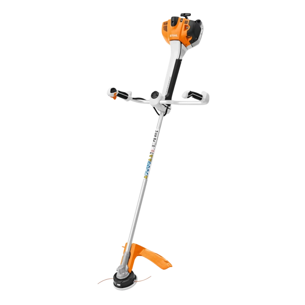 Débroussailleuse thermique STIHL FS 411 C-EM avec technologie M-Tronic, disponible chez Défi-Mat Jardin.