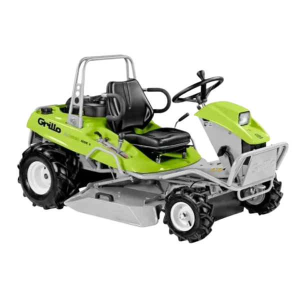 Débroussailleuse autoportée Grillo Climber 8.22 pour terrains en pente et végétation dense, disponible chez Défi-Mat Jardin.