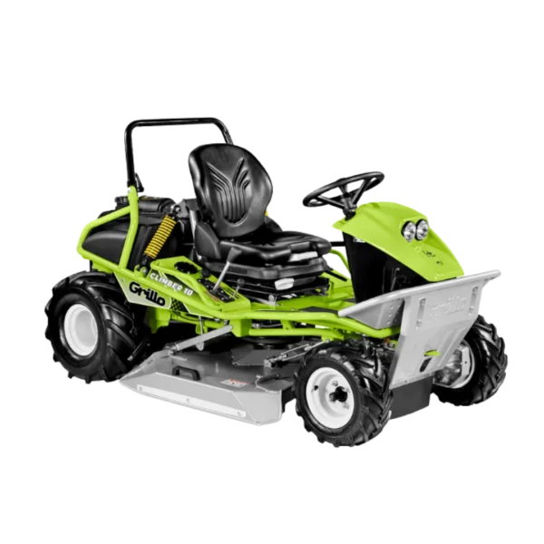 Débroussailleuse autoportée Grillo CLIMBER 10.27 pour terrains accidentés et végétation dense, disponible chez Défi-Mat Jardin.