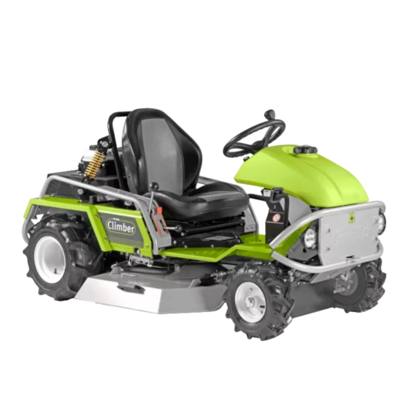 Débroussailleuse autoportée Grillo CLIMBER 9.22 S pour fortes pentes et hautes herbes, disponible chez Défi-Mat Jardin.