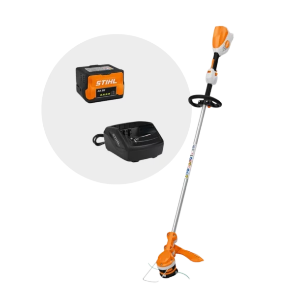 Débroussailleuse à batterie STIHL FSA 60 R PACK avec batterie et chargeur, disponible chez Défi-Mat Jardin.