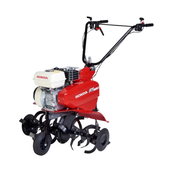 Motoculteur Honda FG320 avec transmission mécanique, disponible chez Défi-Mat Jardin.