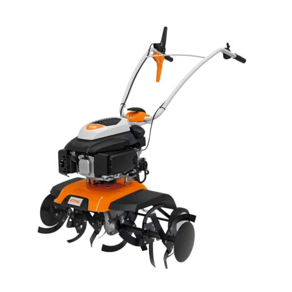 Motoculteur STIHL MH 585 puissant et maniable, disponible chez Défi-Mat Jardin.