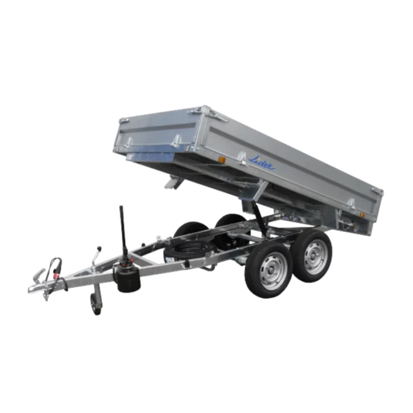 Remorque benne Lider pour le transport et le déchargement de matériaux, disponible chez Défi-Mat Jardin.