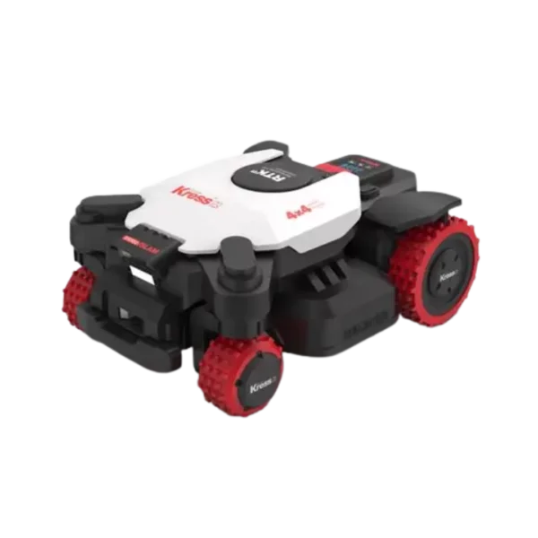 Robot tondeuse Kress EYEPILOT® 4×4 RTKN pour terrains jusqu'à 3 000 m², disponible chez Défi-Mat Jardin.