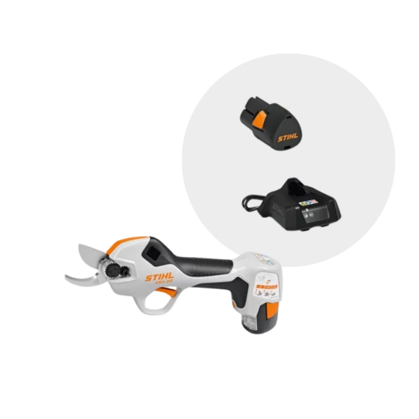 Sécateur à batterie STIHL ASA 20 PACK avec batterie et chargeur, disponible chez Défi-Mat Jardin.