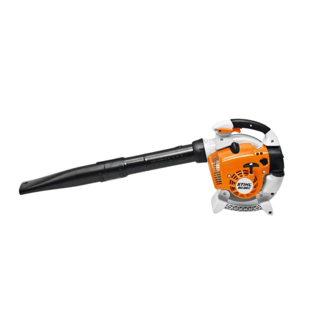 Souffleur thermique STIHL BG 86 avec moteur performant pour les travaux d'entretien des espaces verts, disponible chez Défi-Mat Jardin.
