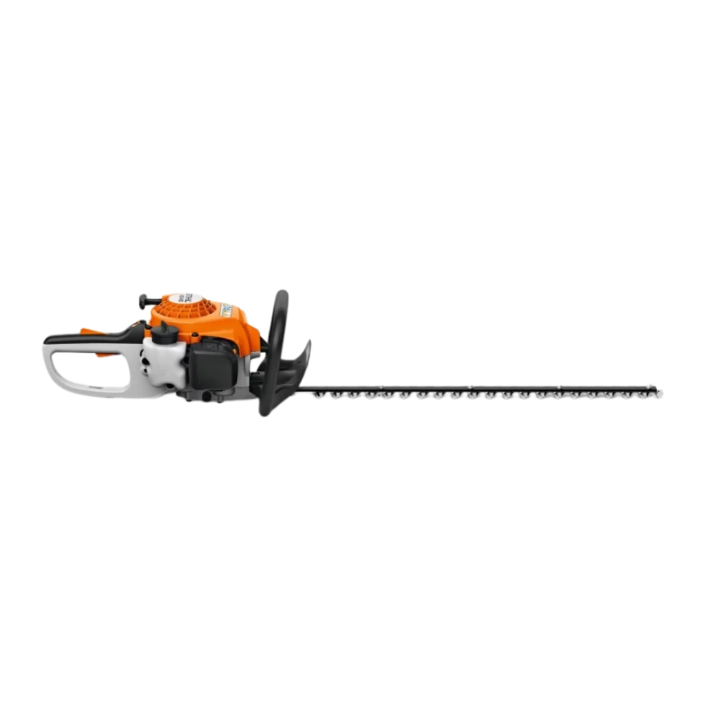 Taille-haies thermique STIHL HS 45 léger et maniable pour l'entretien des haies, disponible chez Défi-Mat Jardin.