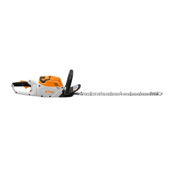 Taille-haies à batterie STIHL HSA 60 avec moteur EC et poignée orientable, disponible chez Défi-Mat Jardin.