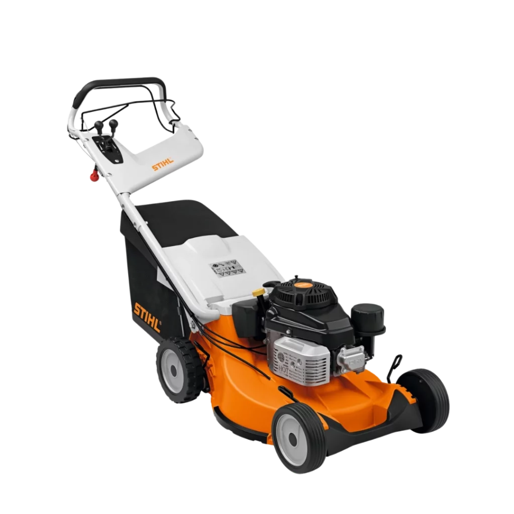Tondeuse thermique professionnelle STIHL RM 756 YC avec transmission hydrostatique, disponible chez Défi-Mat Jardin.