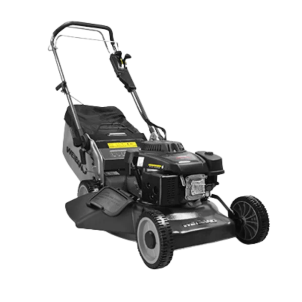 Tondeuse thermique Weibang WB507SLC V3 EN1 avec largeur de coupe 50 cm et fonction mulching, disponible chez Défi-Mat Jardin.