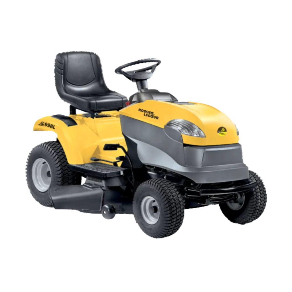 Tondeuse autoportée Roques & Lecœur RL998HST à éjection latérale, disponible chez Défi-Mat Jardin.