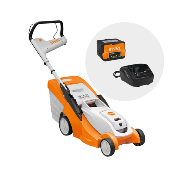 Tondeuse à batterie STIHL RMA 239 C PACK avec batterie et chargeur, disponible chez Défi-Mat Jardin.
