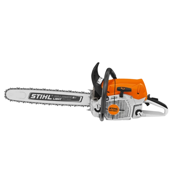 Tronçonneuse thermique professionnelle STIHL MS 462 C-M avec technologie M-Tronic, disponible chez Défi-Mat Jardin.