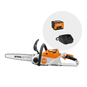 Tronçonneuse à batterie STIHL MSA 60 C-B PACK avec batterie et chargeur, disponible chez Défi-Mat Jardin.