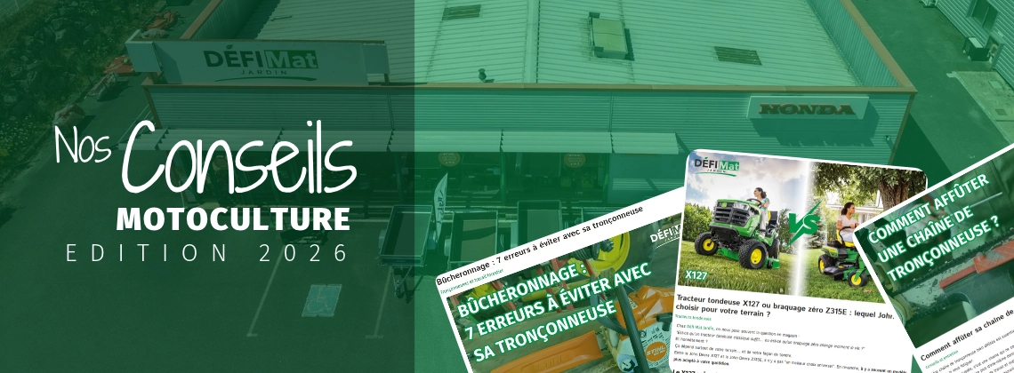 Nos conseils matériels motoculture & espaces verts | Défi-Mat Jardin